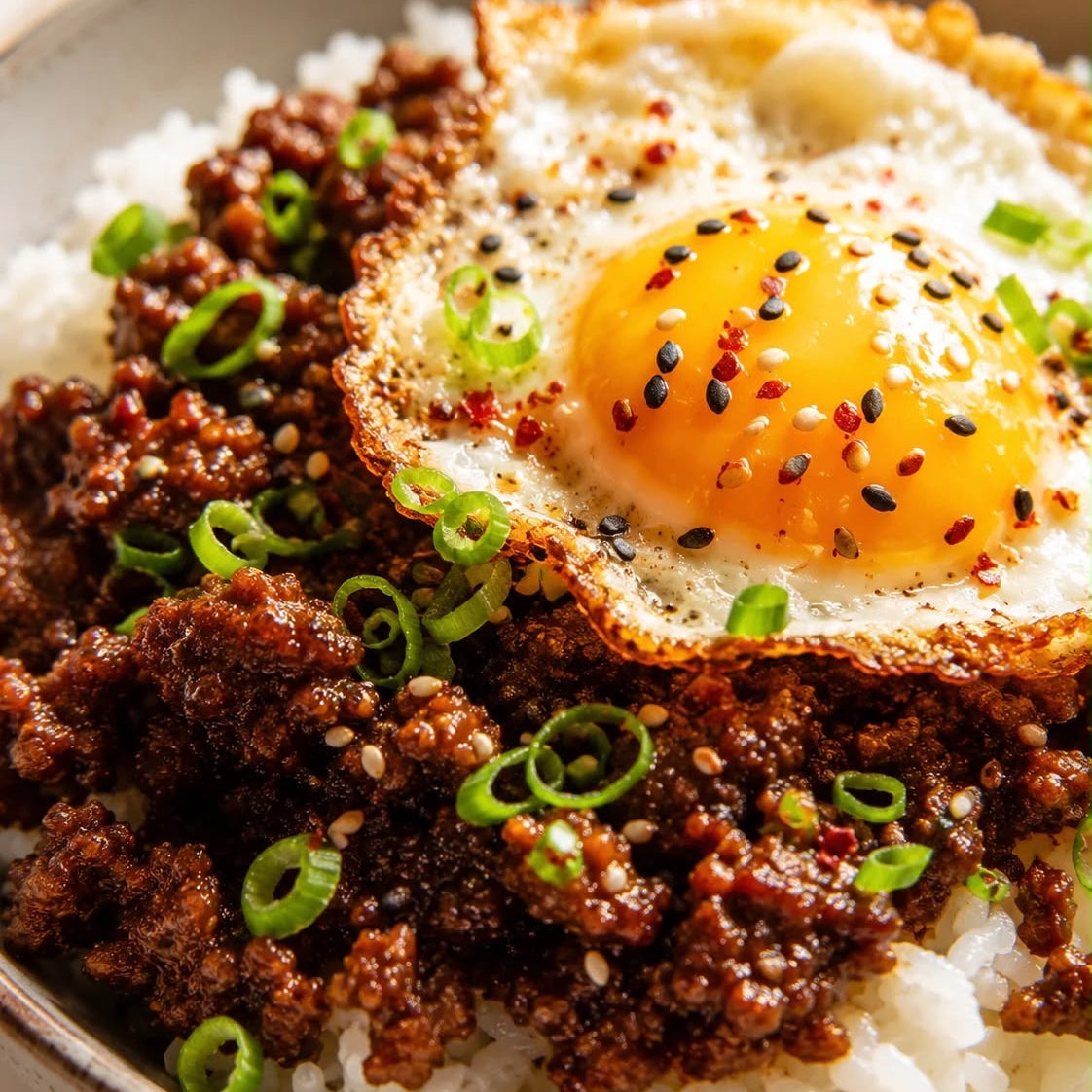 Korean Beef Bowl with Fried Egg