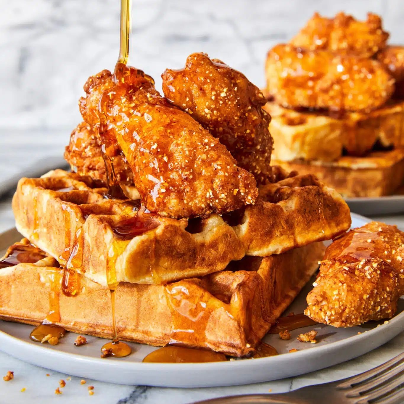 Honey Fried Chicken & Waffles