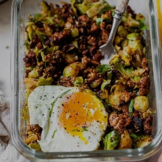 Spicy Pork Brussels Bowl (Delivered: September 7)