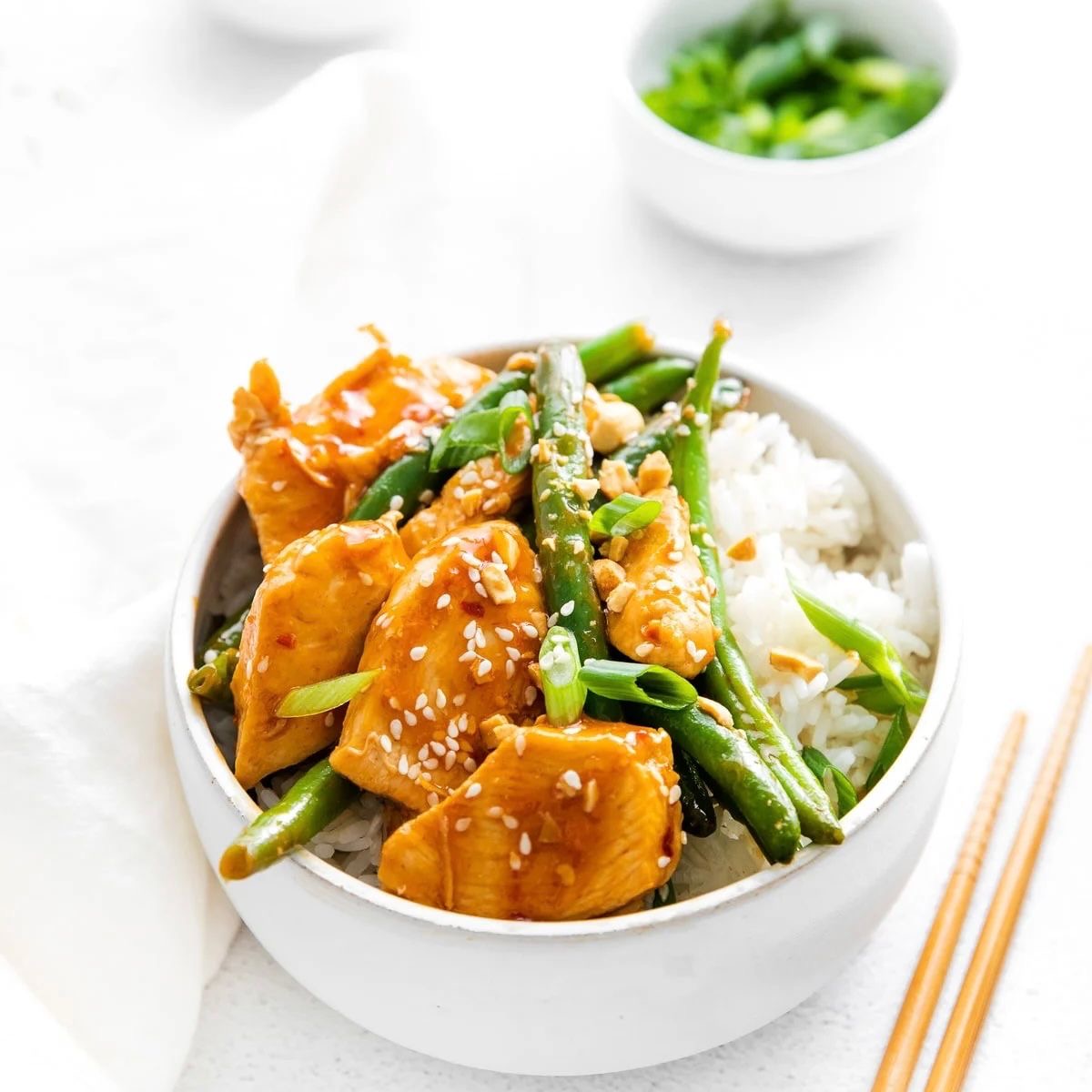 Kung Pao Chicken with Green Beans & Rice