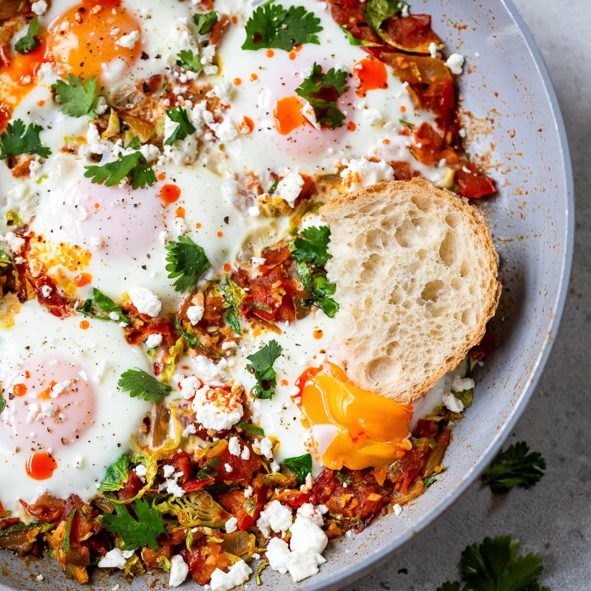Shakshuka with Brussels and Feta