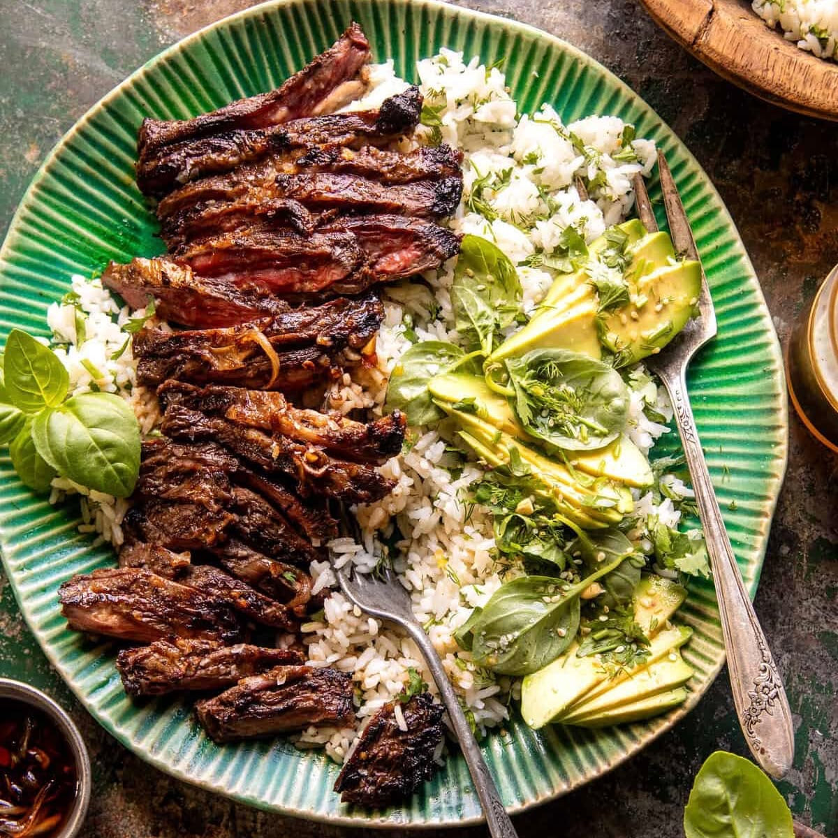 Herby Lemon Garlic Steak & Rice