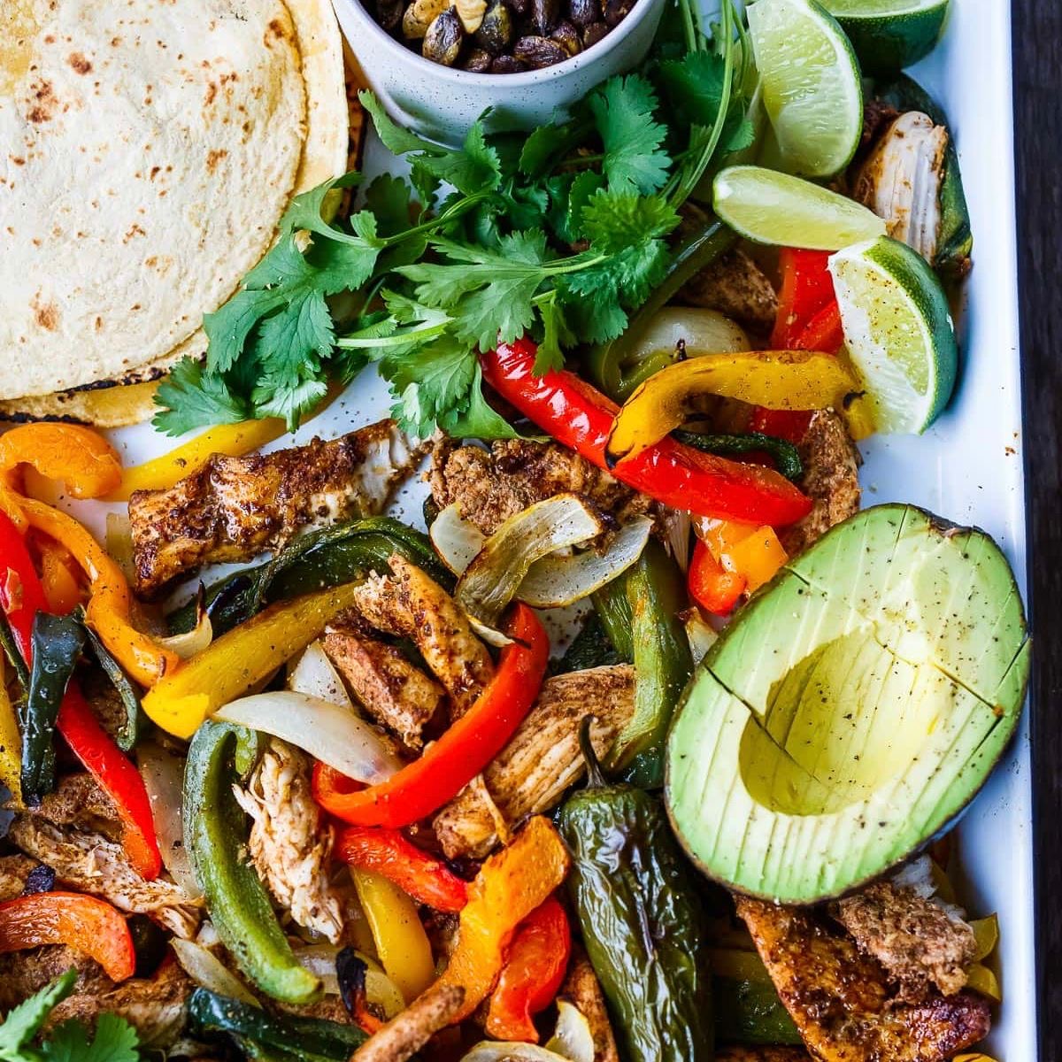 Chicken Fajita Plate with Grilled Vegetables