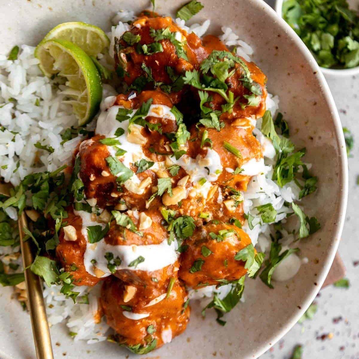 Thai Curry Chicken Meatballs