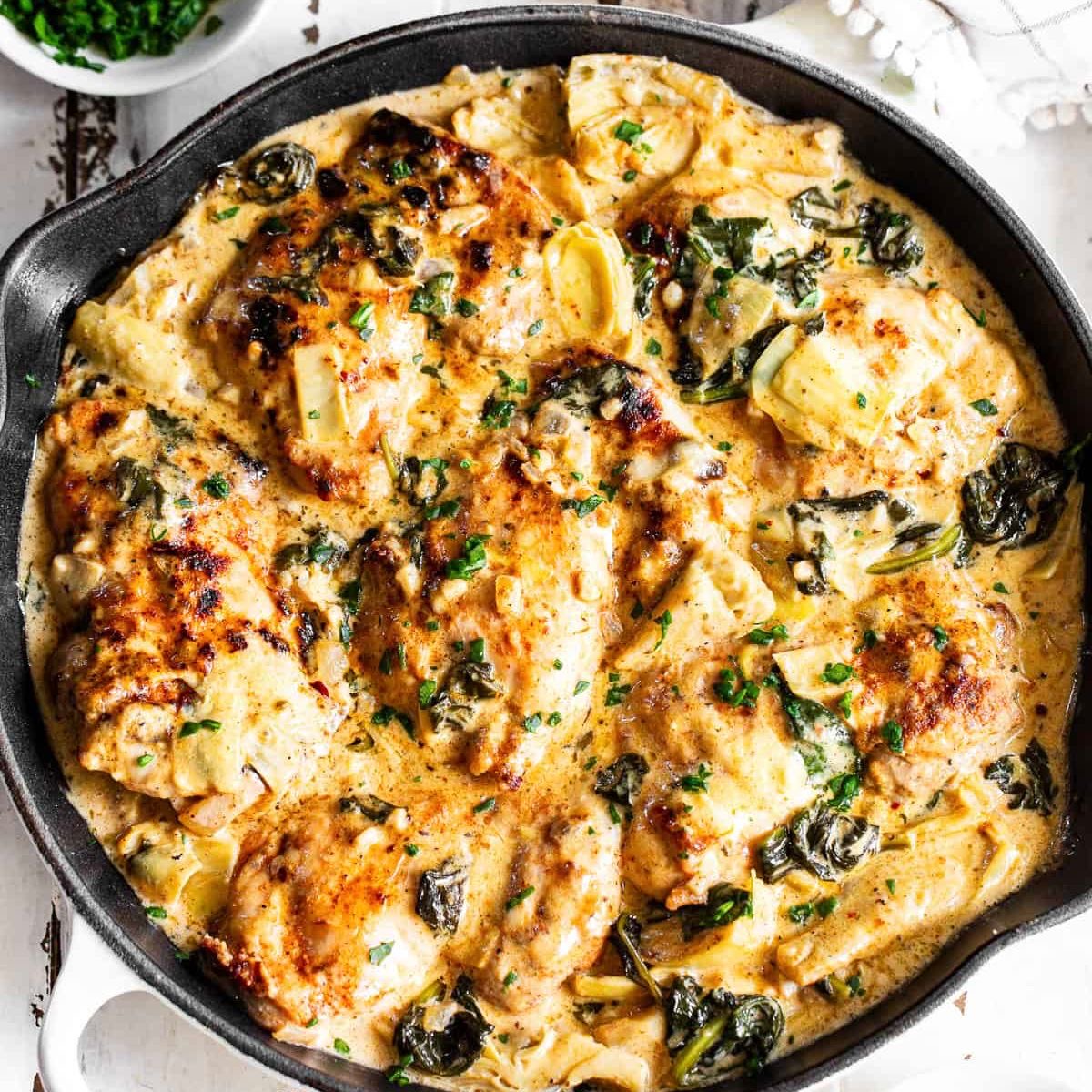 Creamy Spinach Artichoke Chicken