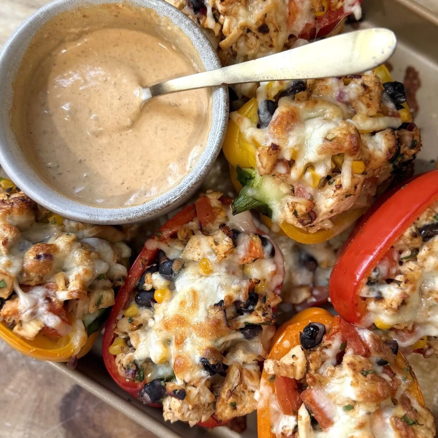 Chipotle Chicken Stuffed Bell Peppers