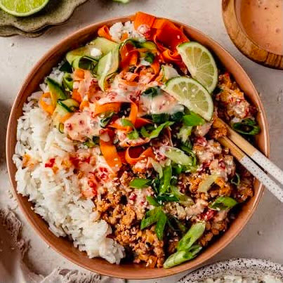 Bang Bang Turkey Rice Bowl