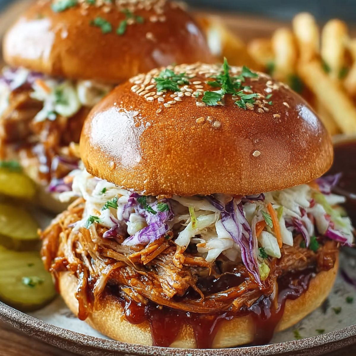 Pulled Pork Sandwich with Fries