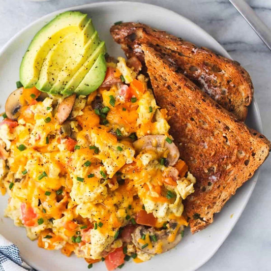 Loaded Scrambled Eggs with Toast | 5/24