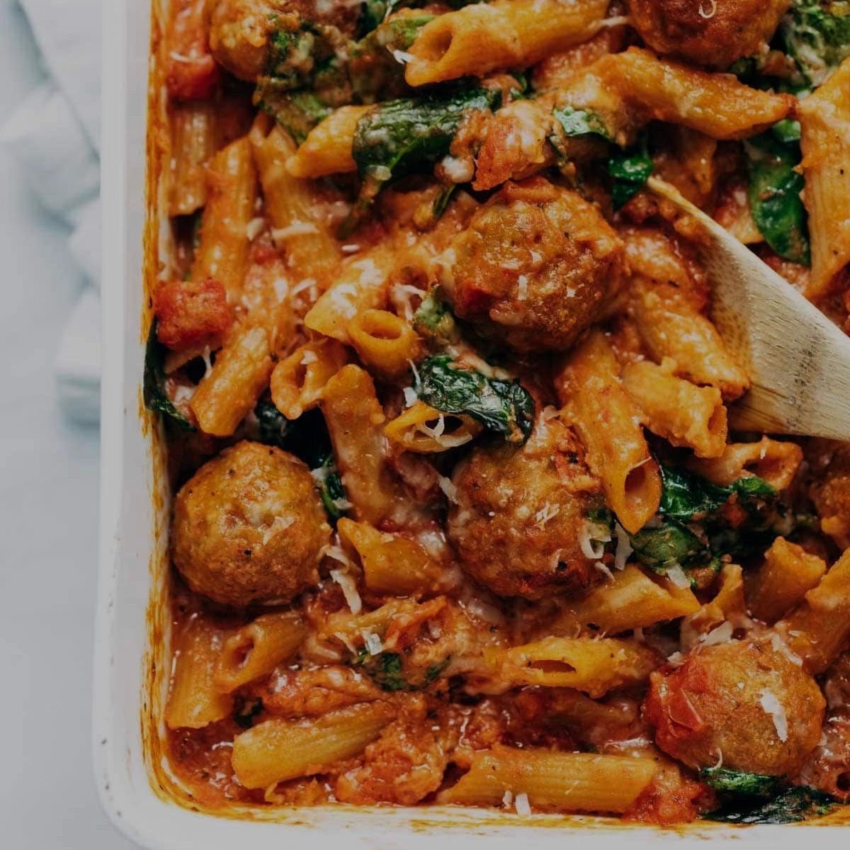 Baked Penne Pasta with Chicken Meatballs (Delivered: September 21)
