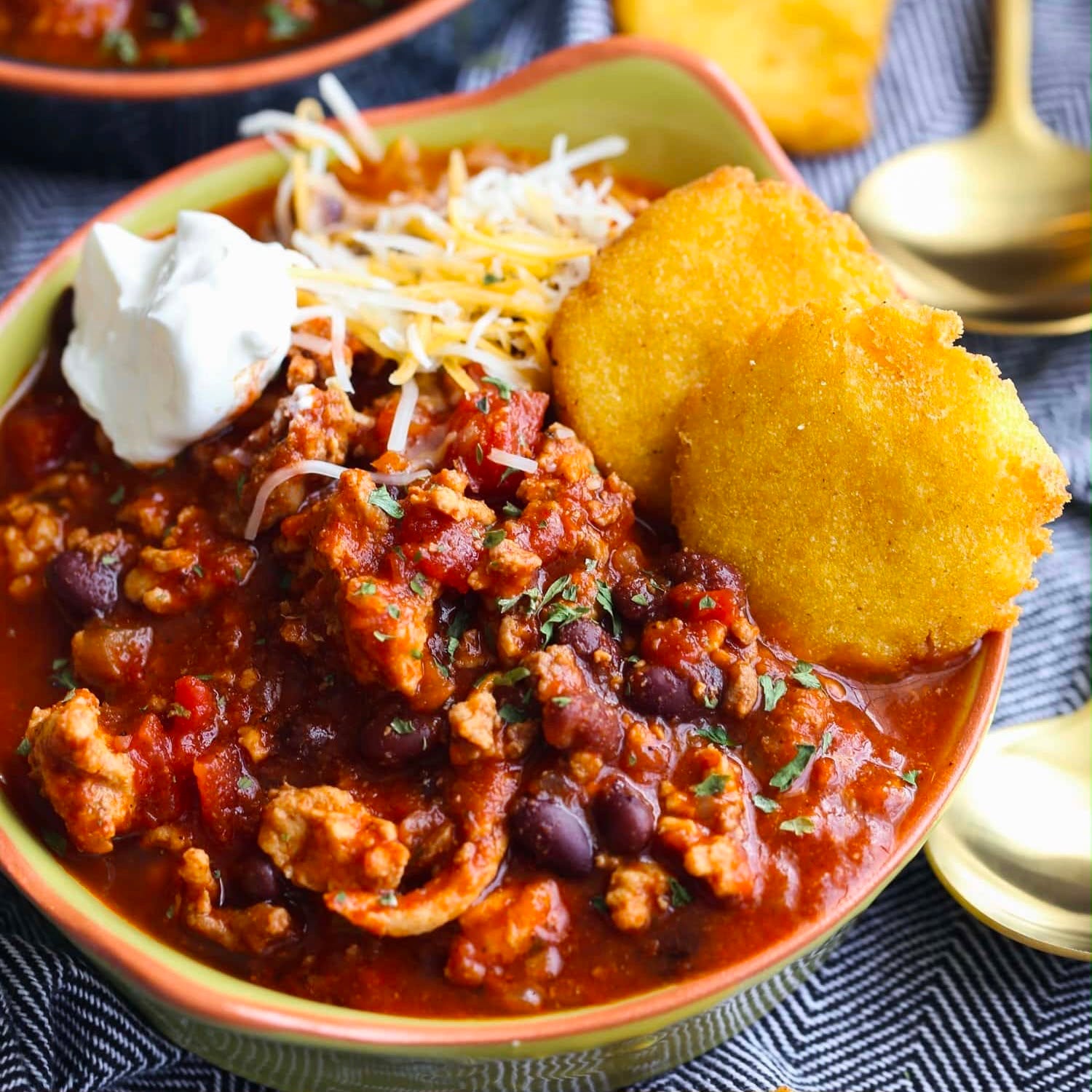 Turkey Chili with Cornbread
