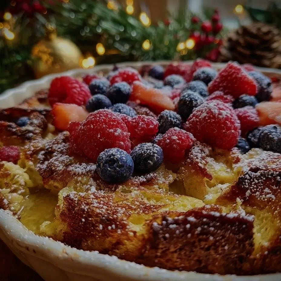 Overnight French Toast Casserole with Turkey Sausage (Delivered: December 21)