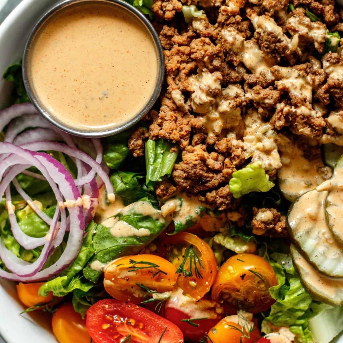 Burger Bowl with Special Sauce