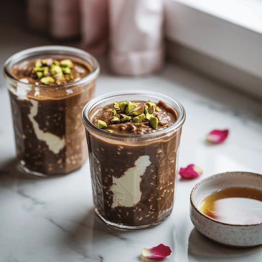 Dubai Pistachio Chocolate Bar Style Overnight Oats