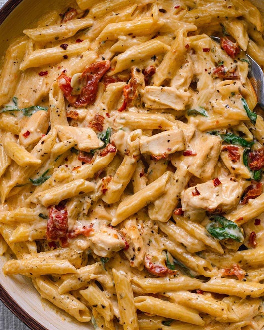 Sun-Dried Tomato Spinach Chicken Pasta