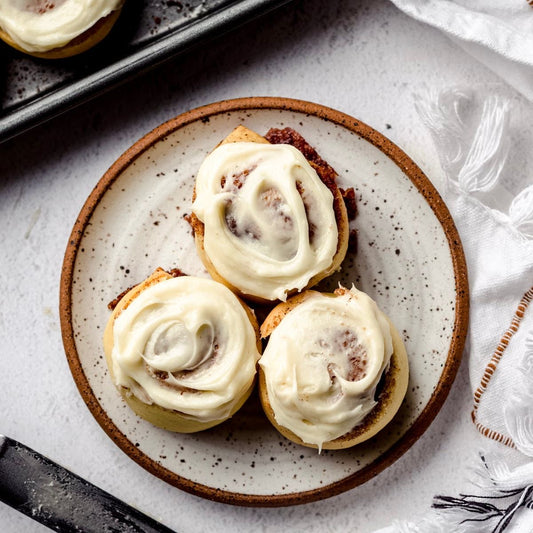 Mini Cinnamon Rolls with Cream Cheese Icing and Seasonal Berries | 5/10