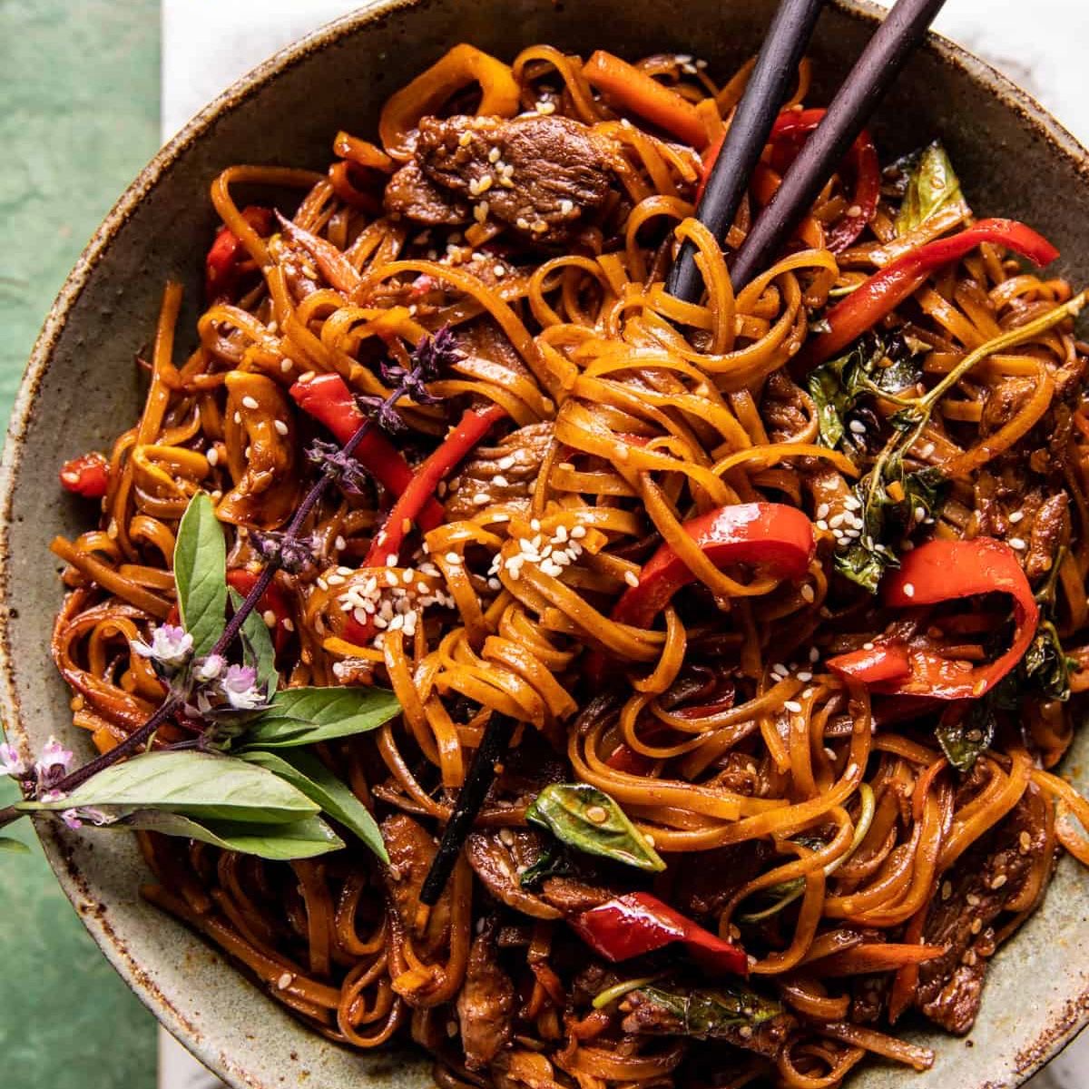 Korean Beef Sesame Noodles