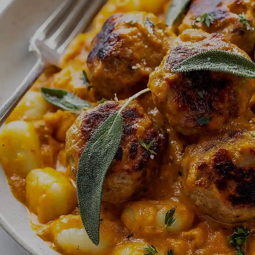 Turkey Meatballs Pumpkin Sage Pasta (Delivered: December 14)