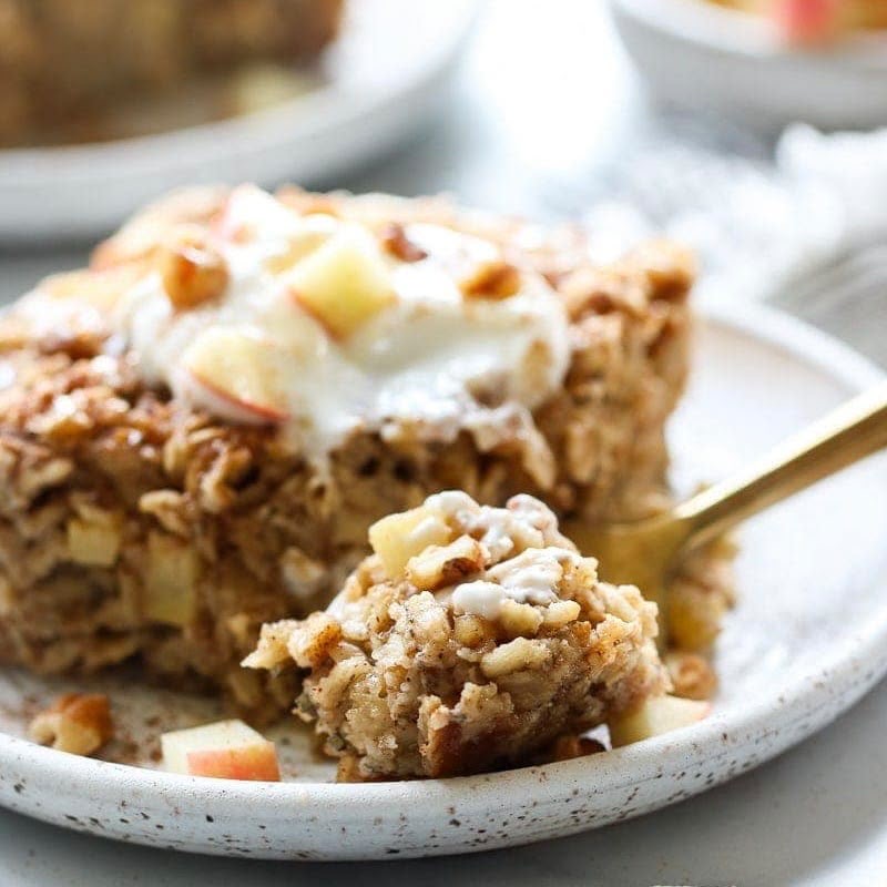 Apple Baked Oatmeal with Yogurt