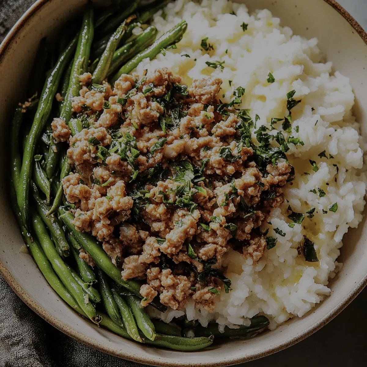 Garlic Butter Turkey Green Bean Rice Bowl (Delivered: December 21)