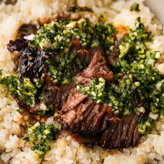 Miso Short Ribs with Cilantro Sauce