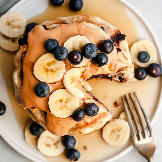 Blueberry Banana Peanut Butter Pancake Plate | 5/10