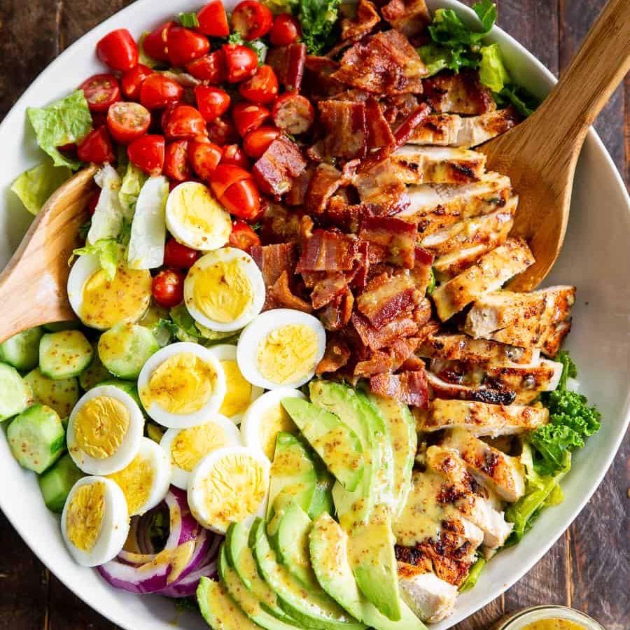 Grilled Chicken Cobb Salad with Honey Dijon