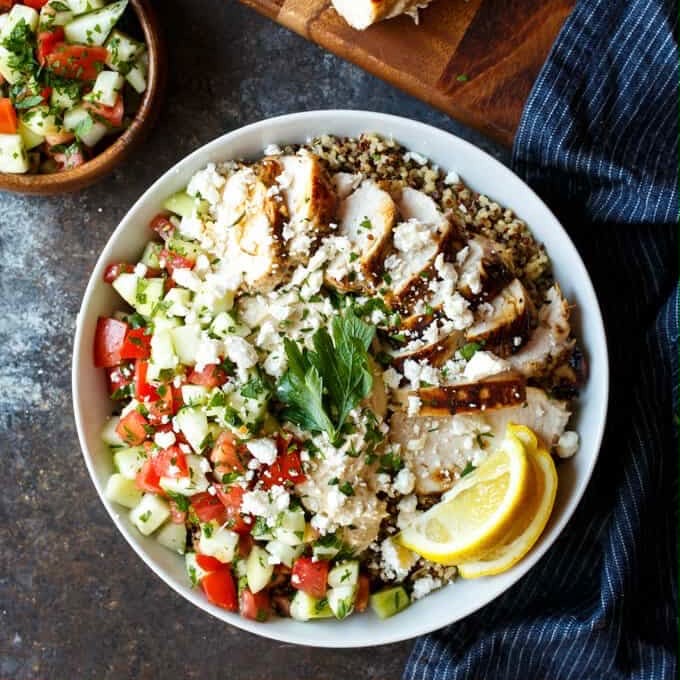Mediterranean Chicken Quinoa Salad
