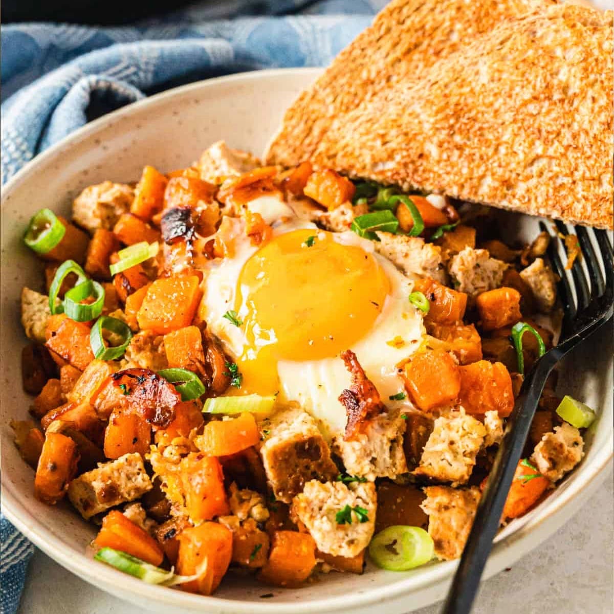 Chicken Apple Sausage & Sweet Potato Hash