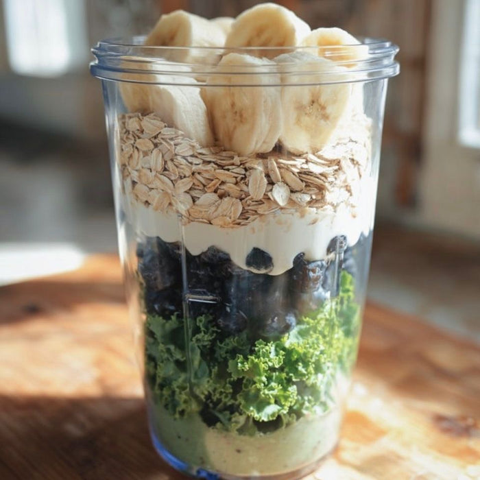 Breakfast - Kale Oat Blueberry Smoothie (2/15)