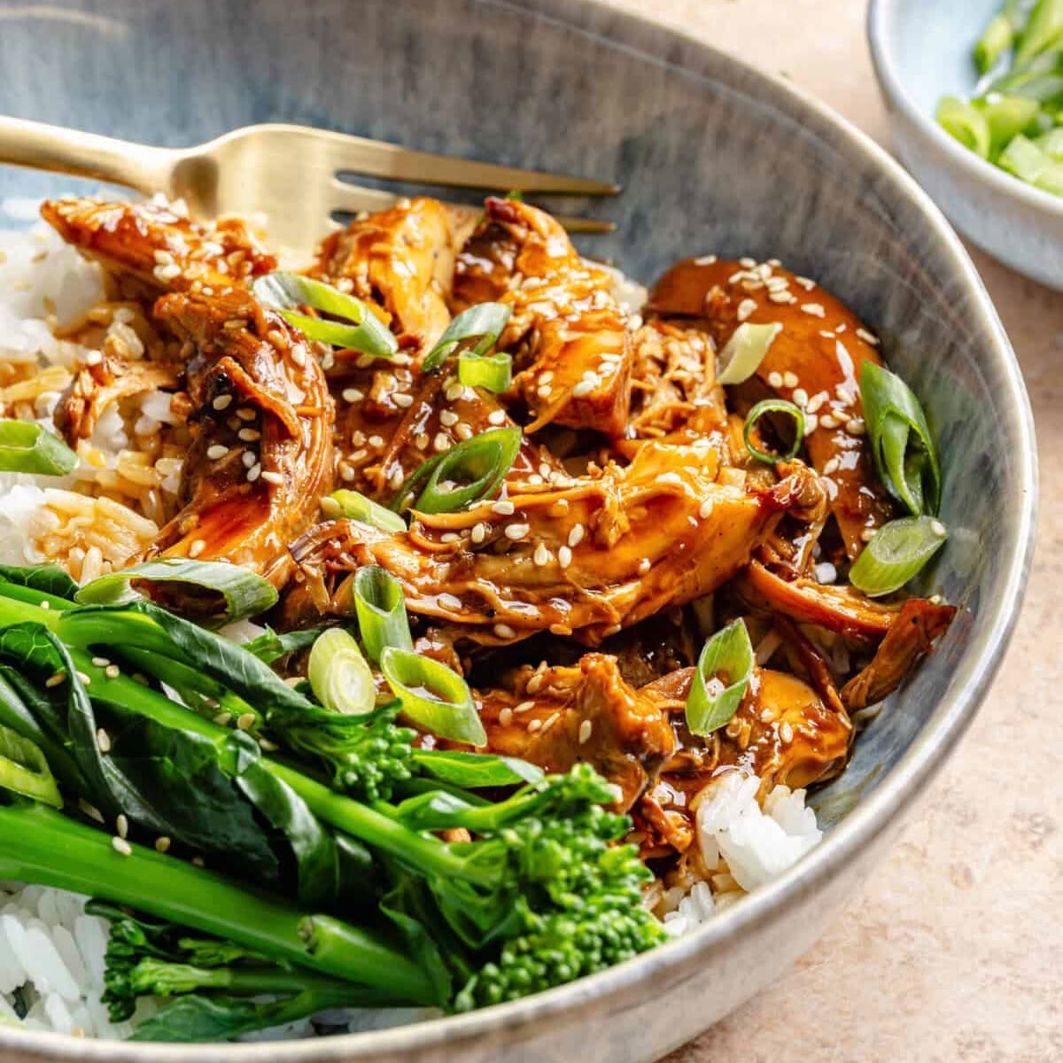 Honey Sesame Chicken with Broccolini