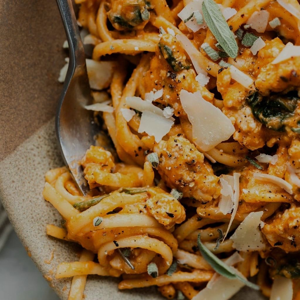 Creamy Pumpkin Pasta With Sausage and Sage (Delivered: October 19)