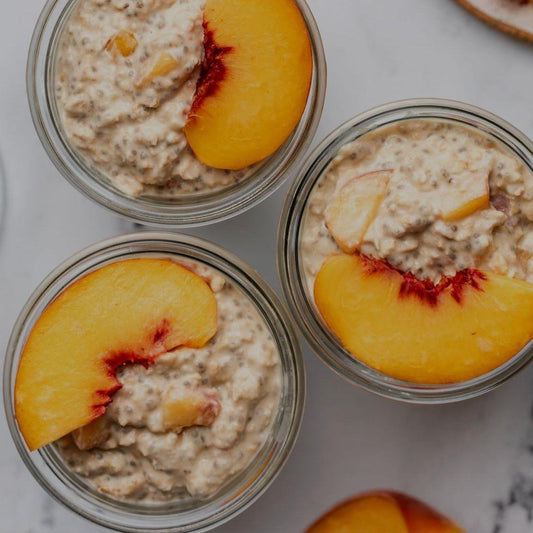 Peaches & Cream Overnight Oatmeal