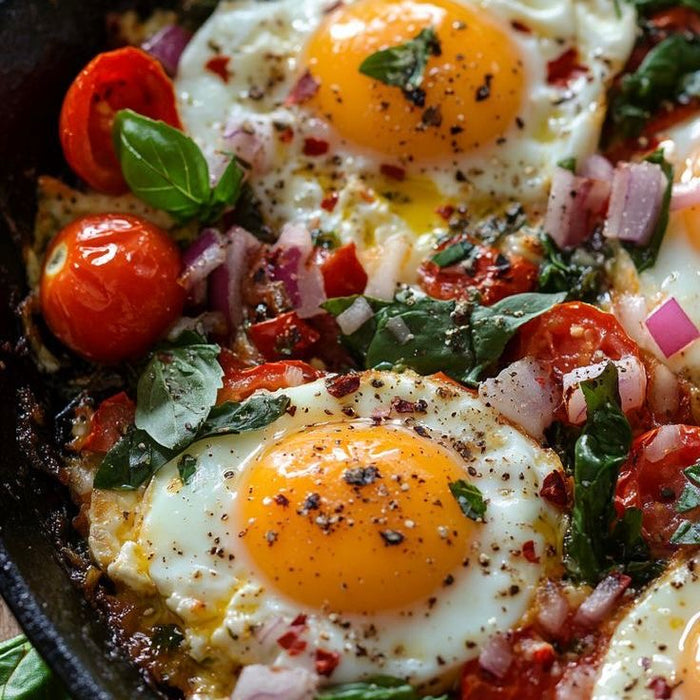 Breakfast - Baked Feta Eggs with Bread (2/12)
