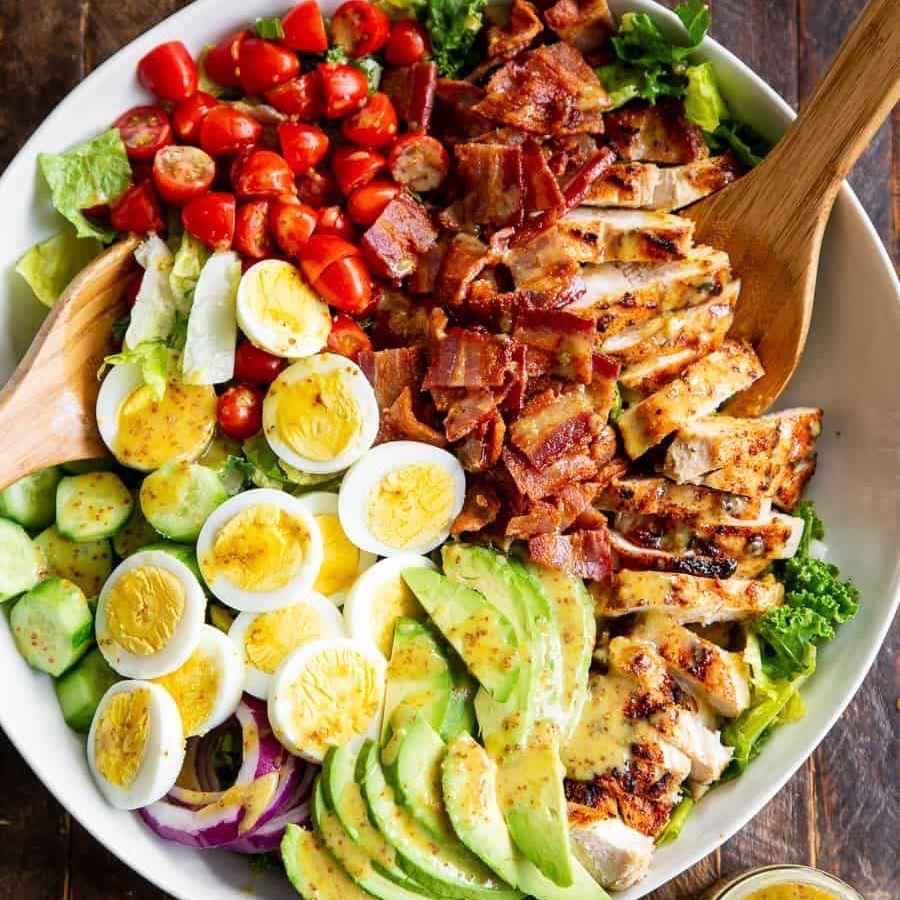 Grilled Chicken Cobb Salad with Honey Dijon