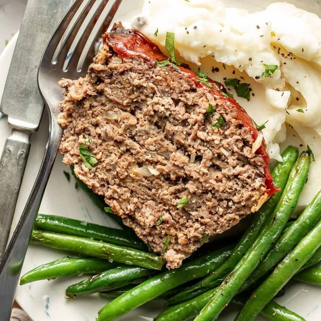 Turkey Meatloaf Mashed Potatoes Green Beans