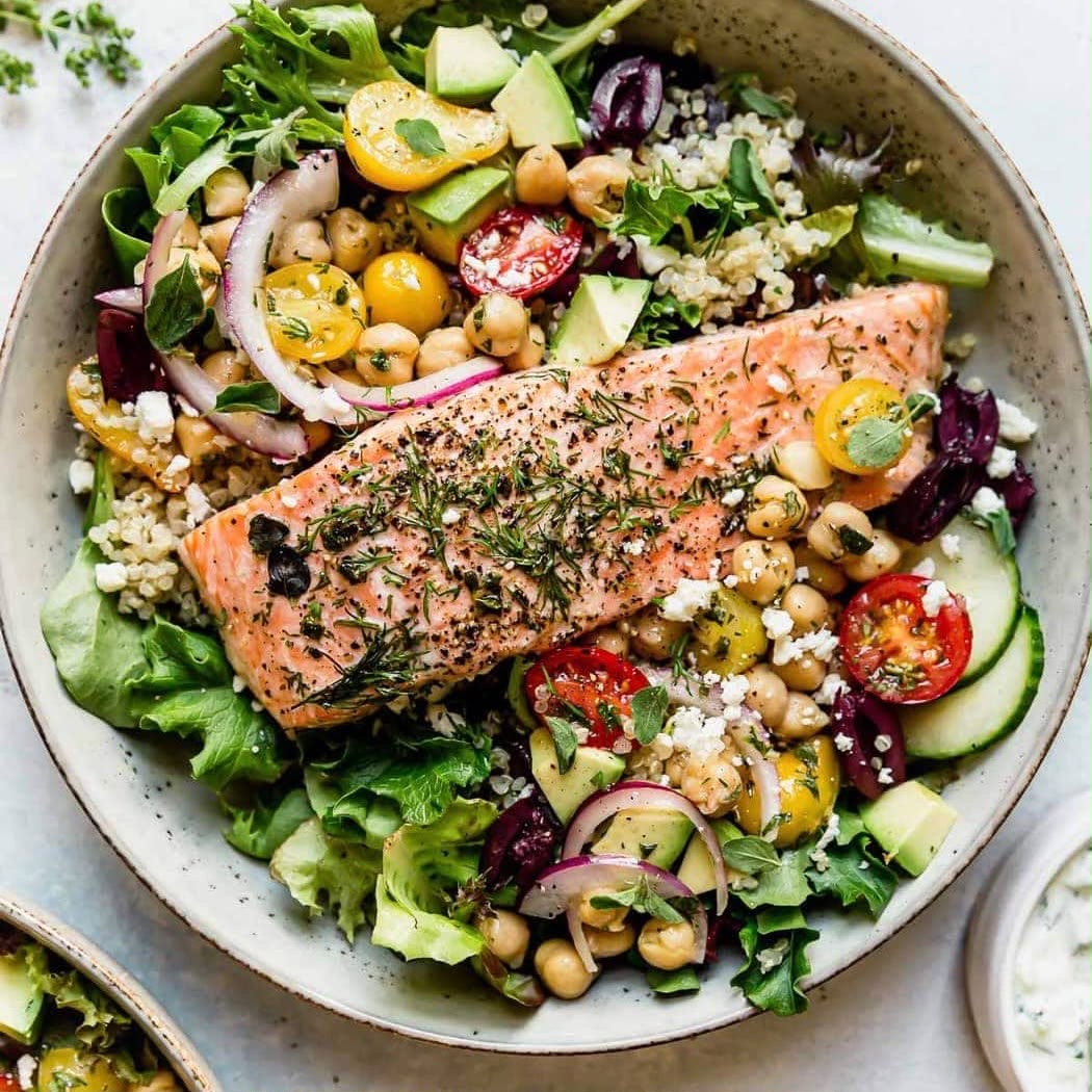 Mediterranean Bowl with Salmon