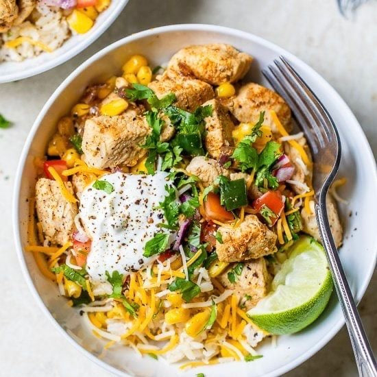 Chicken Taco Poblano Rice Bowls (Delivered: October 23)