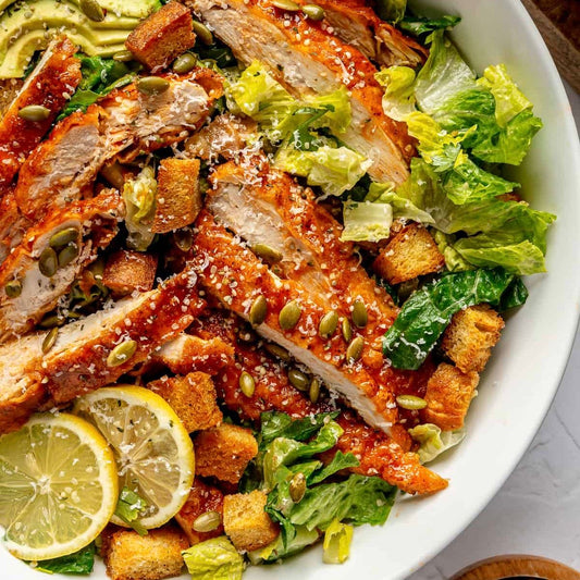 Crispy Hot Honey Chicken Caesar Salad