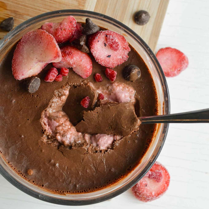 Breakfast - Chocolate Covered Strawberry Blended Overnight Oats (3/1)