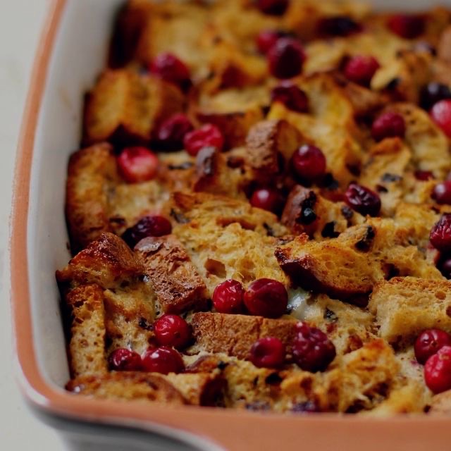 Cranberry Orange French Toast Bake with Turkey Sausage Links (Delivered: December 7)