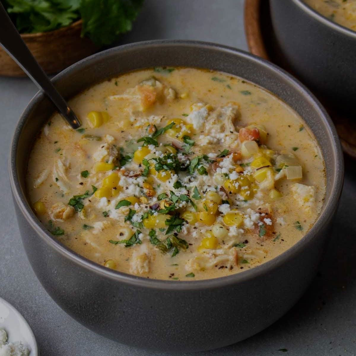 Mexican Corn Chicken Soup with Bread Sticks (Delivered: January 1)