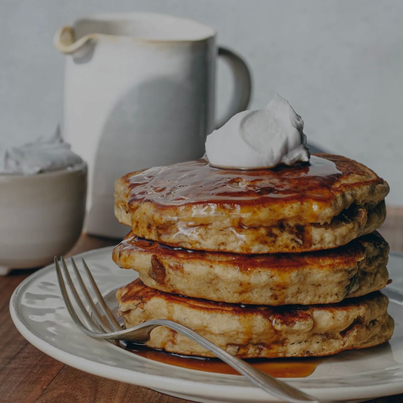Sticky Toffee Pudding Pancakes with Turkey Sausage (Delivered: August 31)