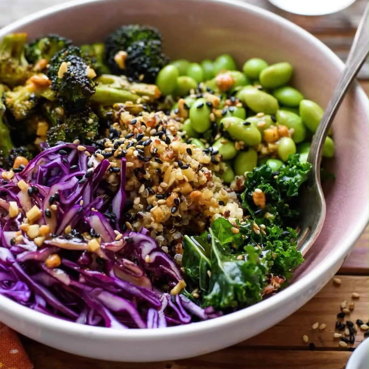 Asian Grain Bowl with Charred Broccoli