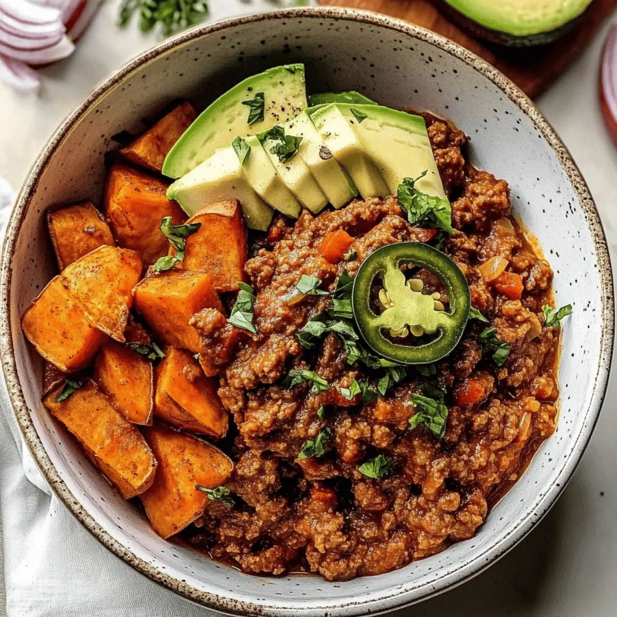 Sloppy Joe Sweet Potato Bowl