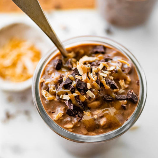 Samoa Cookie Overnight Oats