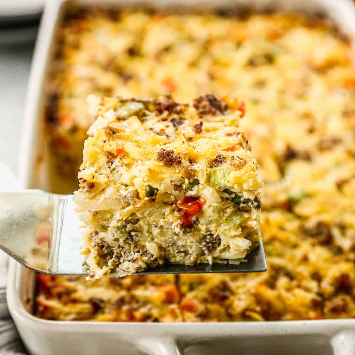 Hashbrown Sausage Egg Casserole with Pico de Gallo (Delivered: December 14)