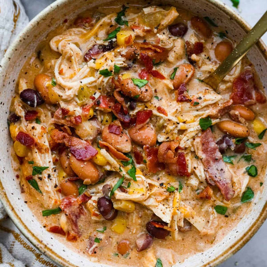 Crack Chicken Chili with Corn Bread | 5/17