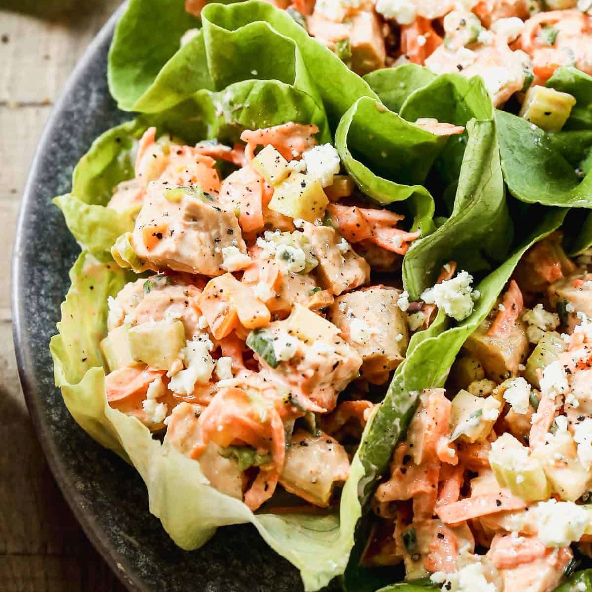 Buffalo Chicken Salad with Lettuce