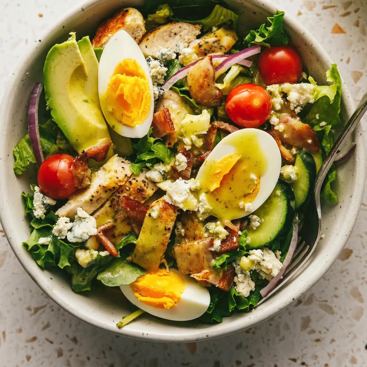 Grilled Chicken Cobb Salad with Honey Dijon
